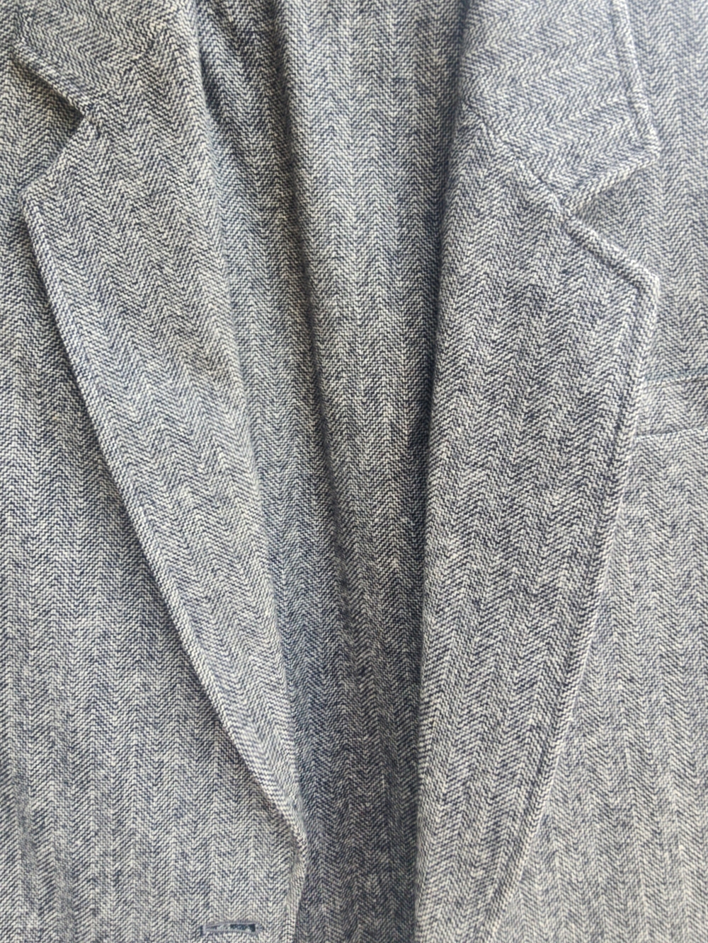 Vintage Pendleton Wool Skirt Suit Set Blazer Grey Herringbone Size 12 USA Made - Picture 6 of 16